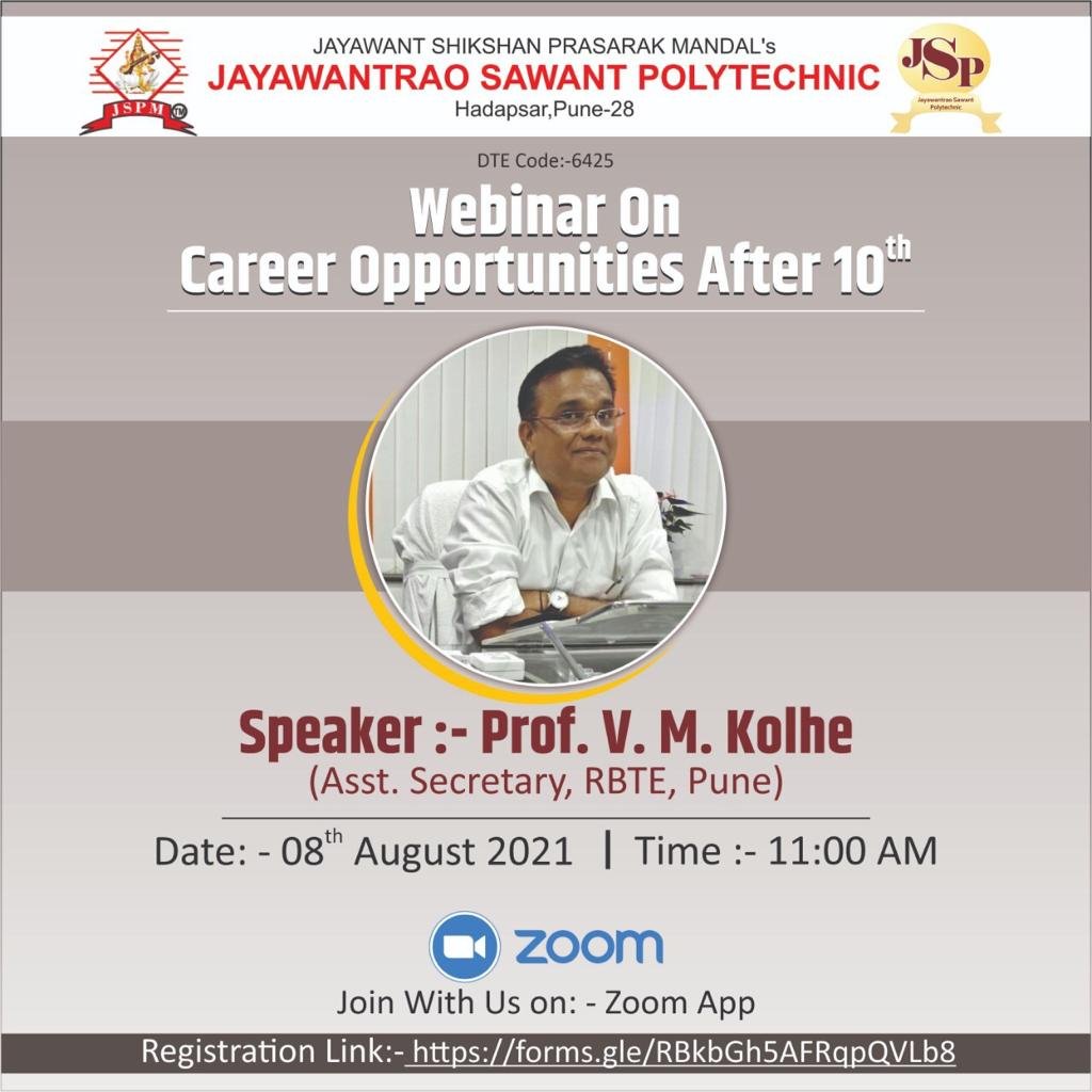 Webinar on “Career Opportunities after 10th”
